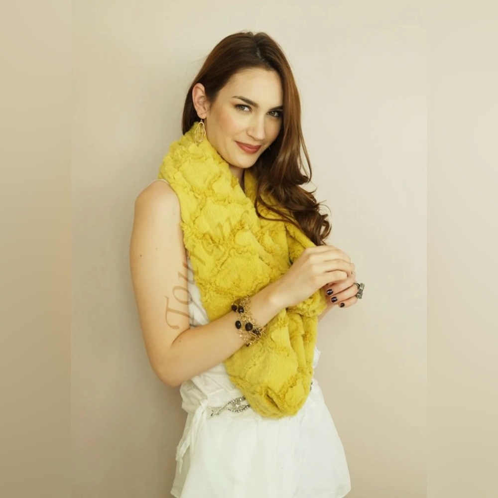 NWT *TOURANCE* Moroccan Long Scarf … *ANTIQUE MUSTARD* … 🇺🇸Made in USA🇺🇸